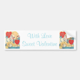 Sweetest Vintage Valentine Puppy Bumper Sticker