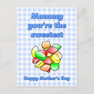 Sweetest Wine Gums Mothers Day Postcard