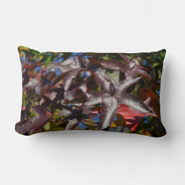 Sweetgum Leaves in Fall Lumbar Cushion (Front)