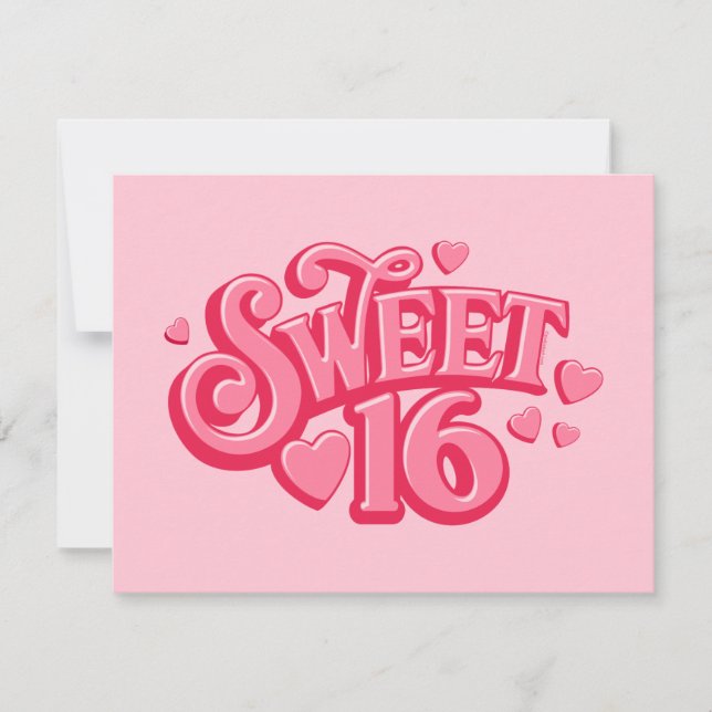 Sweetheart 16 Custom Invitation (Front)