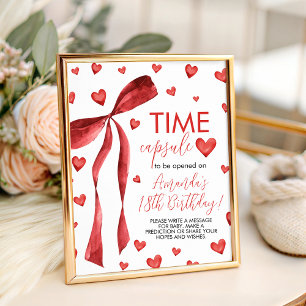 Sweetheart 1st Birthday Time Capsule Sign