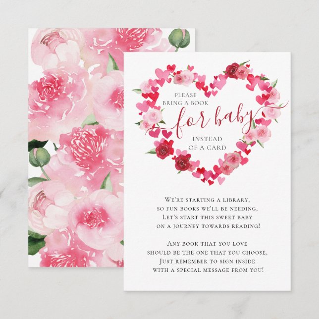 Sweetheart  Baby Shower Book for Baby Card (Front/Back)