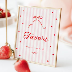 Sweetheart Baby Shower Favors Sign