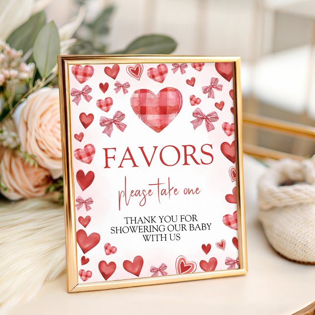 Sweetheart Baby Shower Favors Table Sign (Creator Uploaded)
