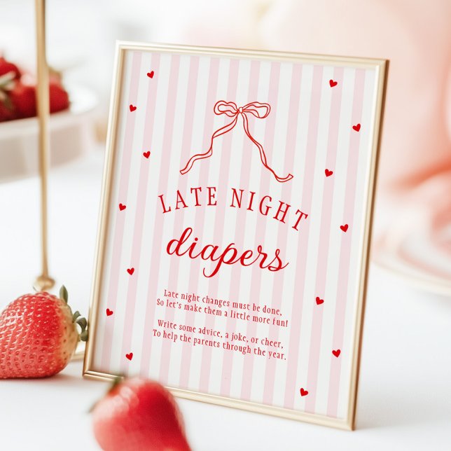 Sweetheart Baby Shower Late Night Diapers Poster (Creator Uploaded)