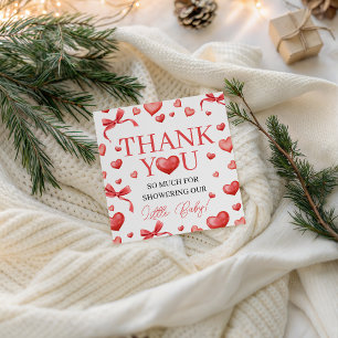 Sweetheart Baby Shower Thank You Card Favour Tags