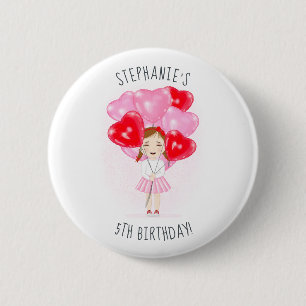 Sweetheart Balloon Birthday 6 Cm Round Badge