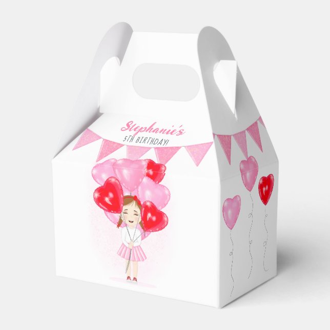 Sweetheart Balloon Birthday Favour Box (Back Side)