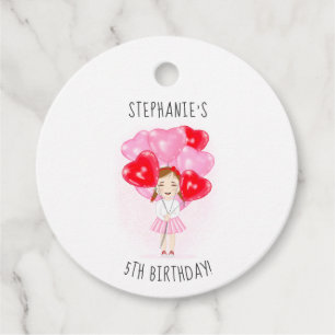 Sweetheart Balloon Birthday Favour Tags