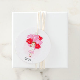 Sweetheart Balloon Birthday  Favour Tags