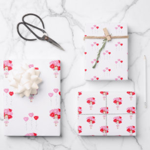 Sweetheart Balloon Birthday  Wrapping Paper Sheet