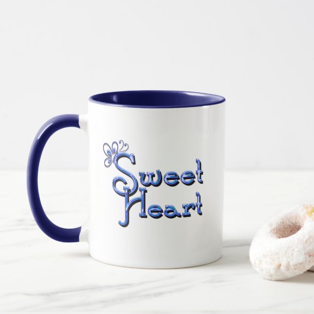 Sweetheart blue mug (With Donut)