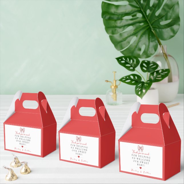 Sweetheart Bow baby shower NICU Hospital  Favour Box (Multiple)
