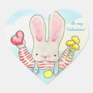 Sweetheart bunny sticker