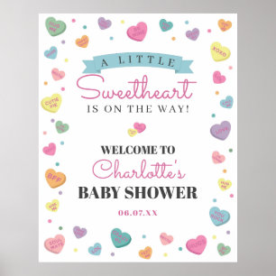Sweetheart Candy Baby Shower Welcome Sign