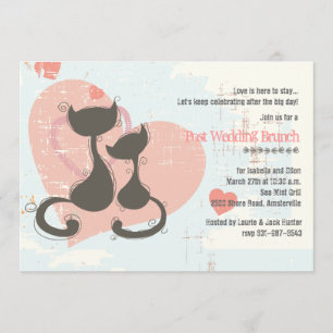 Sweetheart Cats Invitation