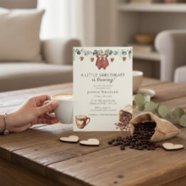 Sweetheart Coffee Brewing Baby Shower Invitation