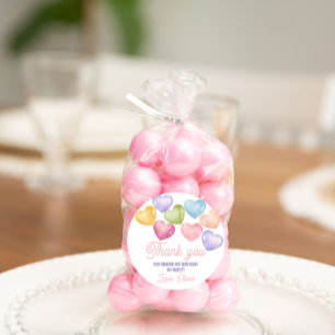 Sweetheart conversation heart Birthday favour  Classic Round Sticker