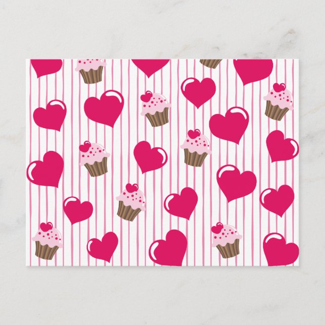 Sweetheart Cupcakes Postcard (Front)