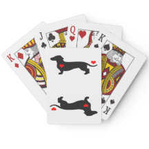 Sweetheart Dachshund Playing Cards