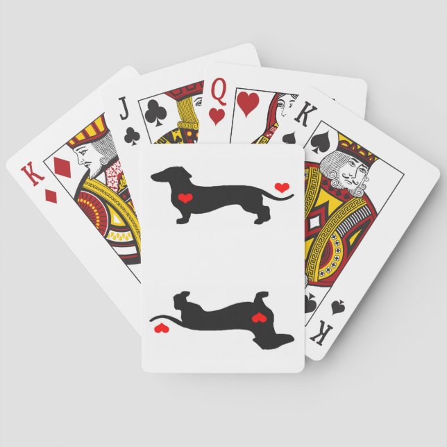 Sweetheart Dachshund Playing Cards (Back)
