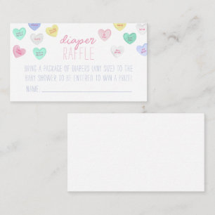 Sweetheart Diaper Raffle Card Insert