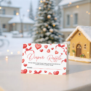 Sweetheart Diaper Raffle Ticket Enclosure Card