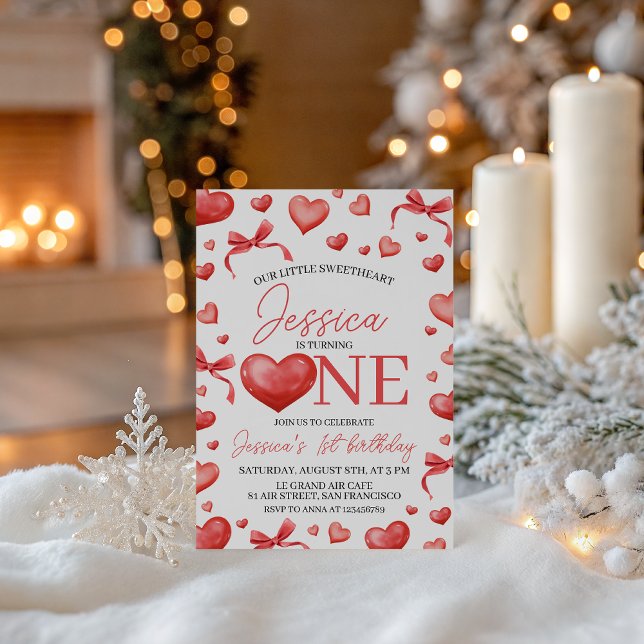 Sweetheart First Birthday Invitation (Creator Uploaded)