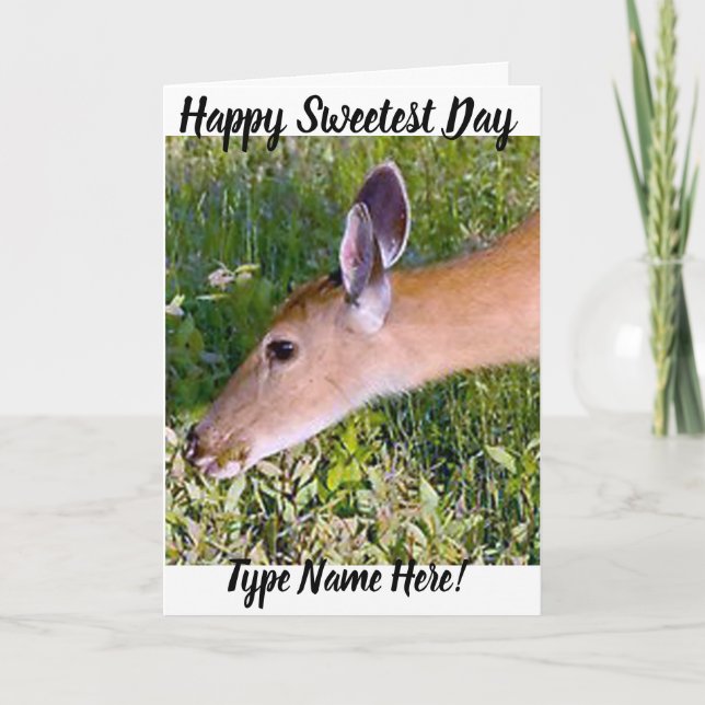 Sweetheart Greeting Card, Doe Holiday Card (Front)