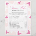 Sweetheart 'Guess Who' Baby Shower Game Flyer<br><div class="desc">Add an element of excitement and anticipation to your baby shower with our "Sweetheart 'Guess Who' Baby Shower Game Flyer."Every question can be edited,  so if you want to change them you can!Have fun and get guessing!</div>