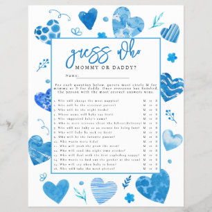 Sweetheart 'Guess Who' Baby Shower Game Flyer
