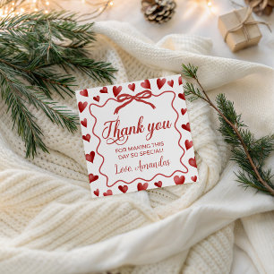 Sweetheart Heart Thank You Favor Tags