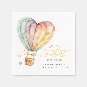Sweetheart Hot Air Balloon Baby Shower Napkin