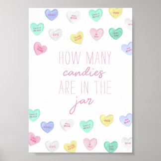 Sweetheart How Many Candies are in the Jar Poster