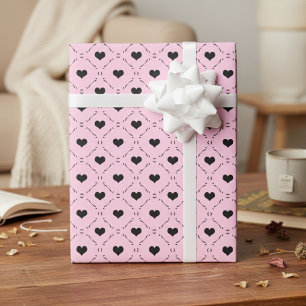  Sweetheart Lattice Pink Wrapping Paper