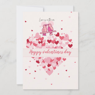 Sweetheart Lovebirds Heart Card – Happy Valentin