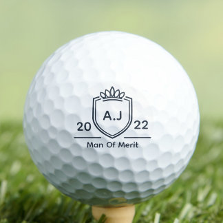 Sweetheart Monogram Initial Name Year Man Of Merit Golf Balls