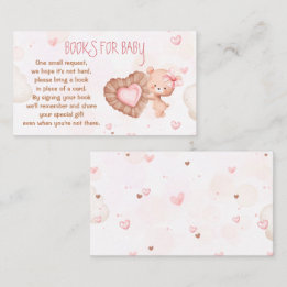 Sweetheart Pink Baby Shower Books For Baby Card