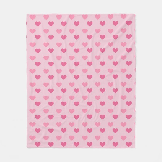 Sweetheart Pink Fleece Blanket (Front)