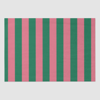 Sweetheart Pink Pickle Green Stripe Tissue Paper