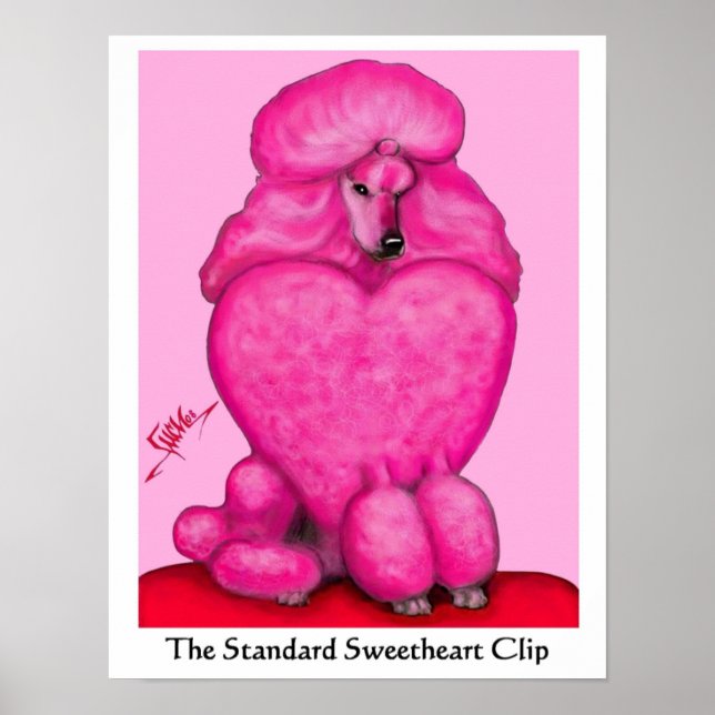 Sweetheart Poodle Canvas Print (Front)