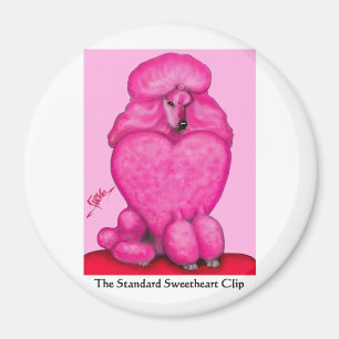 Sweetheart Poodle Round Magnet