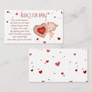 Sweetheart Red Baby Shower Books For Baby Card