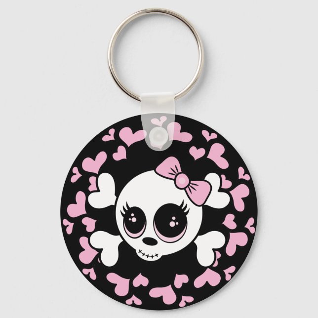 Sweetheart Skull Key Ring (Front)