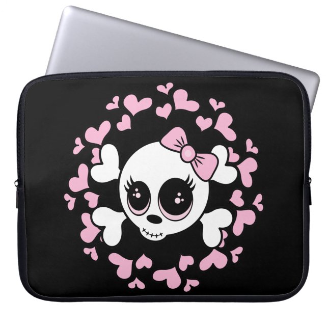 Sweetheart Skull Laptop Sleeve (Front)
