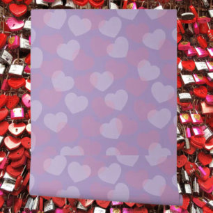 Sweetheart Sprinkle Lavender Heart Pattern Wallpaper