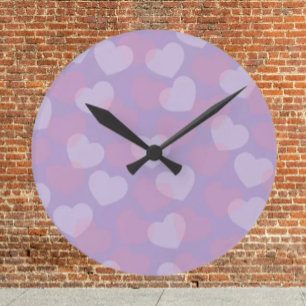 Sweetheart Sprinkle   Lavender Heart Wall Clock
