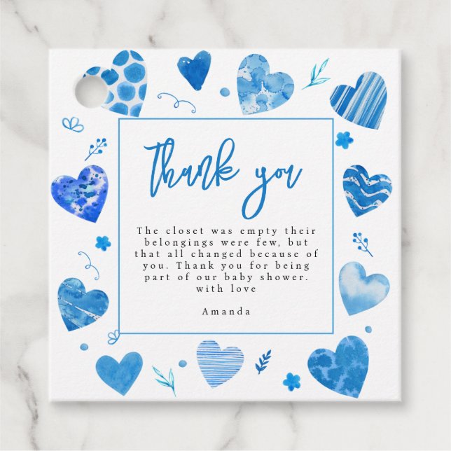 Sweetheart | Thank you Favour Tags (Front)