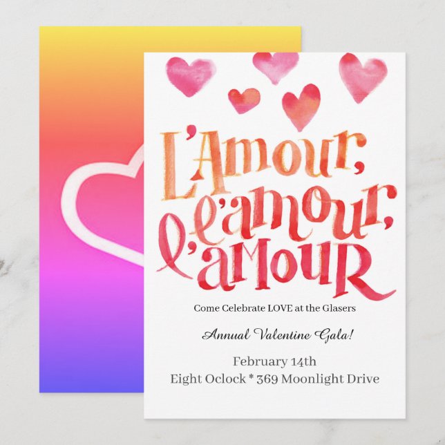 Sweetheart Valentine Baby Shower Invitation (Front/Back)