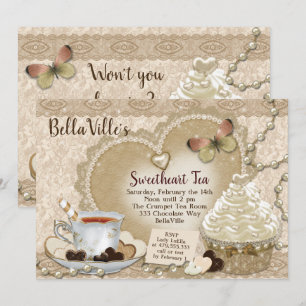Sweetheart Valentine Tea Party Invitation